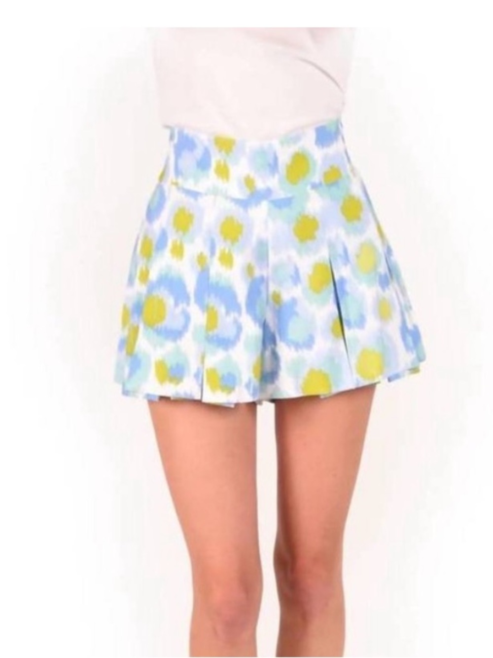 Emily McCarthy loose fit blue/green pattern shorts